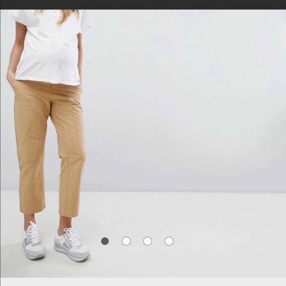COPY - ASOS Maternity Crop khakis